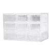 ACOGEDO 9 Grid Contact Lens Organizer, Transparent Plastic Storage Box with Wall Mount Hole, for Daily Disposable Contact Lenses Earrings Hairpins Cosmetics (Transparent)