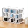 ACOGEDO 9 Grid Contact Lens Organizer, Transparent Plastic Storage Box with Wall Mount Hole, for Daily Disposable Contact Lenses Earrings Hairpins Cosmetics (Transparent) view 3