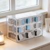 ACOGEDO 9 Grid Contact Lens Organizer, Transparent Plastic Storage Box with Wall Mount Hole, for Daily Disposable Contact Lenses Earrings Hairpins Cosmetics (Transparent) view 4