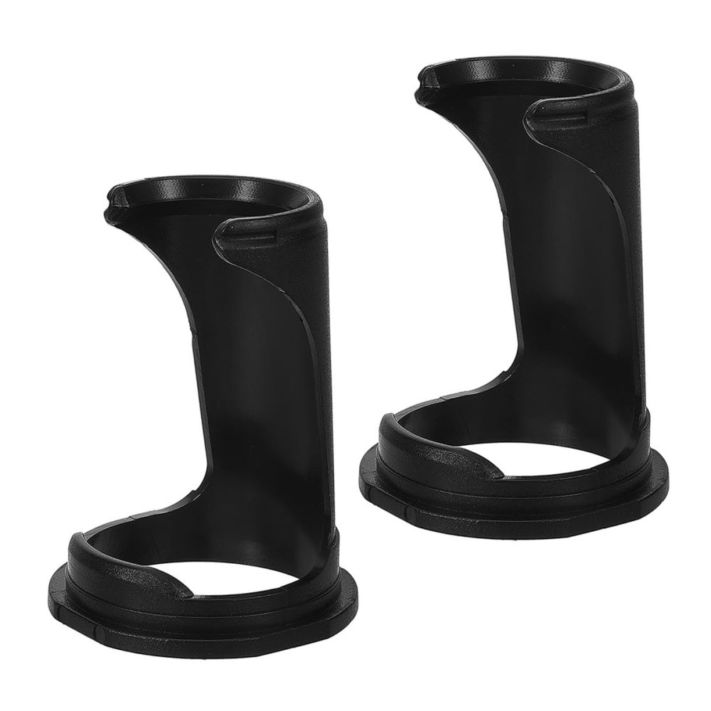 BIUDECO 2pcs Plastic Shaving Brush Stand Razor Holder Space-saving Portable Black Desktop Grooming Organizer for Men