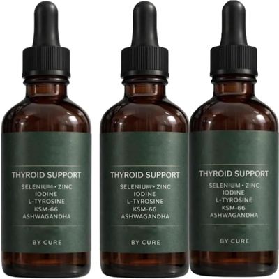 Thyroid Support Drops, Cure Thyroid Support Drop,Natural Ingredients,Energy & Focus Formula, Mood,Sleep Support, for Wome and Men, 60ML (3pcs)