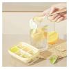 Compatible For 8PCS Push Ice Cube Mould Compartment Mini Summer Storage Box Home Square Silicone with Lid(Blue-8PCS) view 4