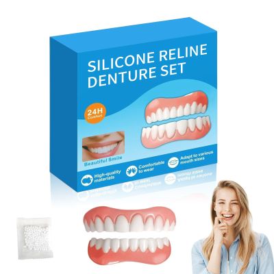 Dentures that Fit Over Existing Teeth, Silicone Dentures to Fit Over Existing Teeth, Soft Comfortable, Within Minutes Fix Your Smile