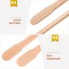 Abaodam 100pcs Waxing Sticks Wooden Body Wax Applicators Oval Top Safe Convenient for Sensitive Small Areas and Beach Hair Removal view 3