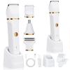 3-in-1 Women's Electric Shaver & Bikini Trimmer IPX7 Waterproof Rechargeable Body Groomer for Legs, Underarms, Nose & Pubic Hair Painless Wet & Dry Foil Shaver (Two) view 1