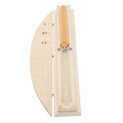 Annadue Wooden Sauna Hourglass 15 Minute Rotatable Sauna Sand Timer with Heat Resistant Glass for