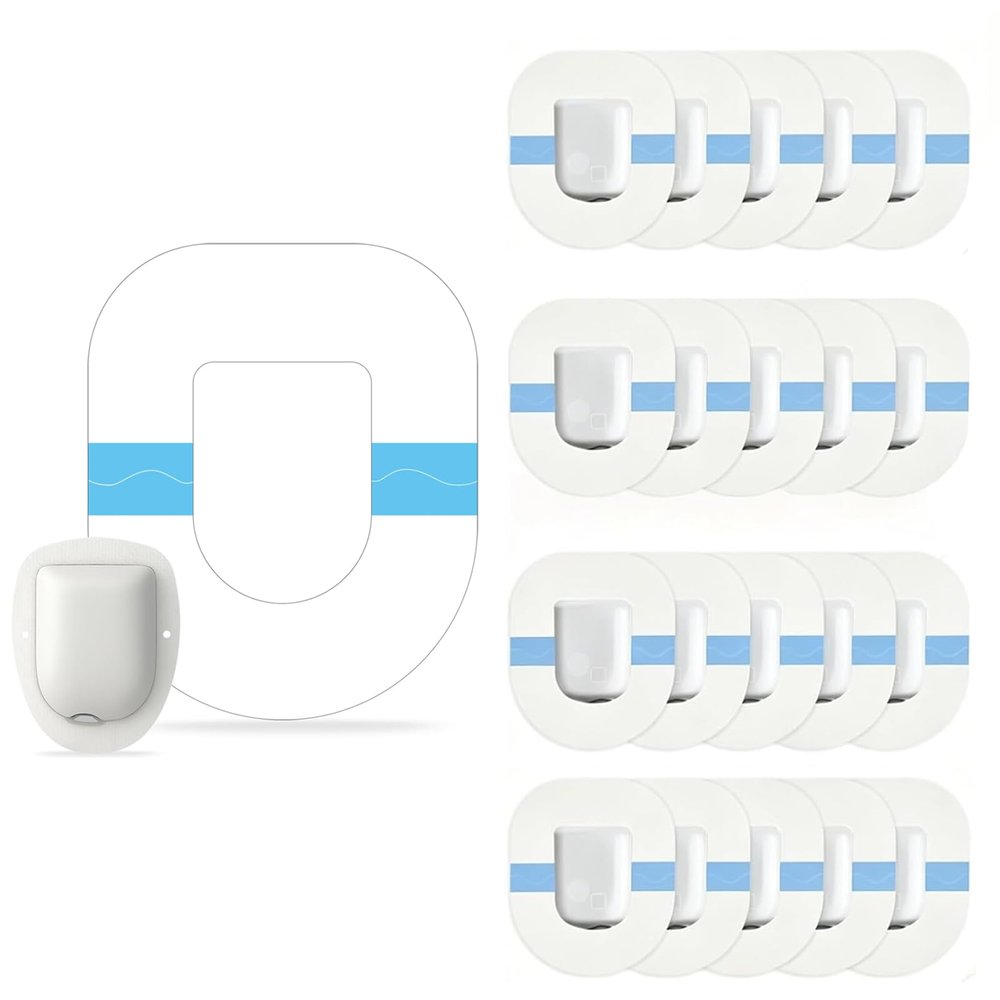 60 PCS Adhesive Patches Compatible with Omnipod 5,Waterproof Pre-Cut Transparent Patches for Omnipod 5 Dash Pods,Latex-Free & Hypoallergenic Long Stay for 7 Days