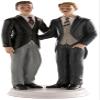 Wedding Cake Topper Figures Wedding Cake Decoration Groom and Groom Entwined. view 1