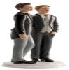 Wedding Cake Topper Figures Wedding Cake Decoration Groom and Groom Entwined. view 4