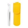 PIXZCSA Stainless Steel Nose Hair Trimmer Eyebrow Scissors Effortlessly Clean Unwanted Facial Hair with Ease Suitable for Travel. Comes Yellow Leather Case Universal Nose view 3