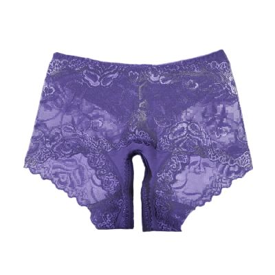 Women Underwear Sexy Floral Lace Mesh High Waisted Crotchless Knickers Transparent Comfortable Casual Breathable Lightweight Exotic Underwear Slutty Seductive Boudoir Outfit,Blue,XL