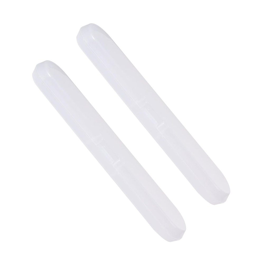 Luxshiny 2pcs Plastic Thermometer Box Lightweight Storage Case for Mouth Thermometer Portable Small White Carrying Container for Home Use