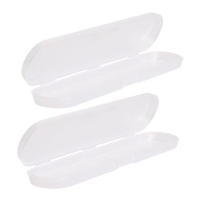 HOMSFOU 2pcs Plastic Thermometer Case Short Thermometer Container Storage Box White Sturdy Design Store and Carry Your for Travel and Home Use