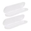 HOMSFOU 2pcs Plastic Thermometer Case Short Thermometer Container Storage Box White Sturdy Design Store and Carry Your for Travel and Home Use view 1