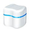 Denture Case, Denture Soaking Cup with Strainer Basket, Leak-Proof Retainer Cleaning Container, False Teeth Storage Box for Travel, Home Storage and Daily Use view 1