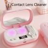 Contact Lens Cleaner Case,LCD Display Eye Lens Care Device - Power Contact Cleaning Device | for Home Travel Commuting Dormitory Camping Business Trip Vacation view 4