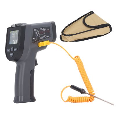 Jeanoko Digital Thermometer Accurate Measurement Backlit LCD Display for Industrial Equipment and Machinery Maintenance ABS Material