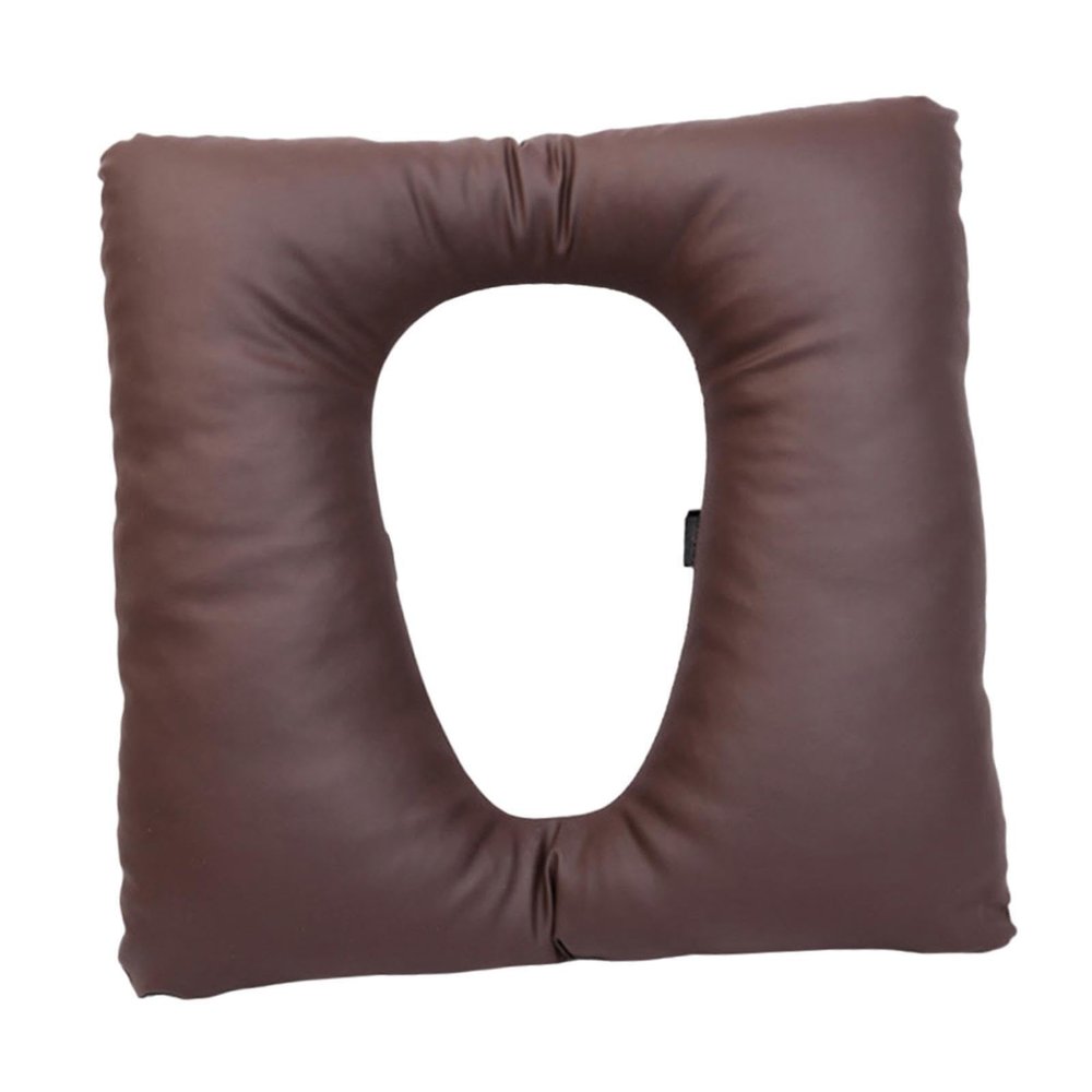 PIXZCSA Padded Bathroom Attachment for Elderly Seniors with Soft Commode Seat Cushion Easy to Carry and Install Camping Toilet Seat Cushion Chair Cover Soft , Coffee , 42x42x8cm