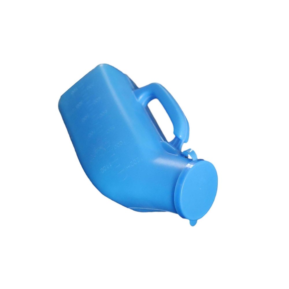 CYDZSRA Lightweight Urinal Pee Bottle for Men with 1200ML Capacity Outdoors Travel and Emergency Easy to Clean and Odorless Male Urinal Pee Urine Bottle Portable Lightweight , Blue , 18x10CM