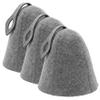 3-Pack Sauna Hat, Breathable Sauna Cap for Women & Men, Wool Hat for Spa & Steam Room, Grey for Men Cap view 1