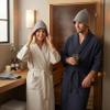 3-Pack Sauna Hat, Breathable Sauna Cap for Women & Men, Wool Hat for Spa & Steam Room, Grey for Men Cap view 2