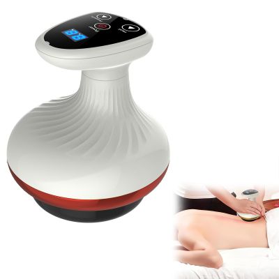 4-in-1 Electric Gua Sha Massager, 9-Level Suction & Heat Therapy - Vacuum Cupping Massage Tool for Cellulite Reduction, Body Contouring - Rechargeable & Portable Cellulite Massager Tool (Red)