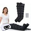 6 Cavity Electric Air Compression Massager Machine, Full Body Waist Arm Leg Relax Instrument, Pressotherapy and Lymphatic Drainage Suit, for Pain and Circulation (Black, XL 2 Legs) view 1