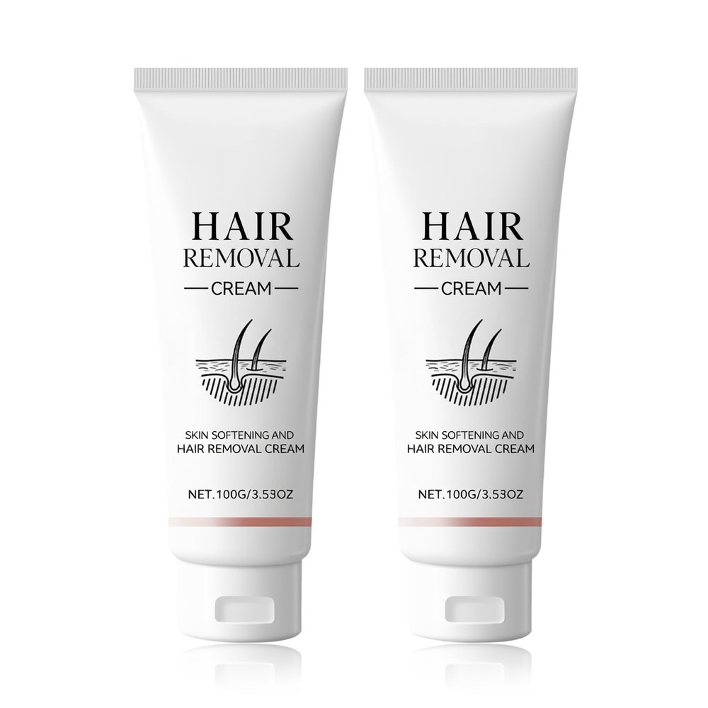 Bettinay 2 Pack Hair Removal Cream, Gentle Face & Body Hair Removal for Women Men, 24 Hour Nourishing & Moisturizing (200g)