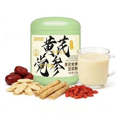 Astragalus Codonopsis Soy Milk Powder 500g, Natural Breakfast Drink Mix with Chinese Yam, Red Dates, Goji Berry & Longan, Smooth & Delicious Daily Morning Beverage