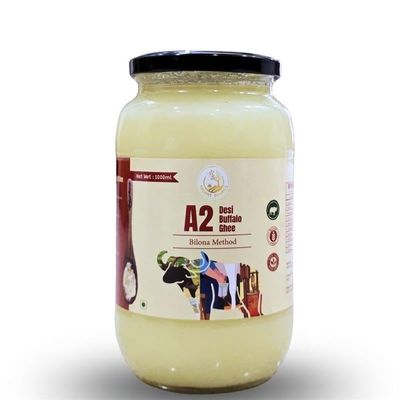 Ardent Source A2 Bilona Buffalo Ghee Traditional Desi Clarified Butter Curd Churned Ghee Premium Cooking Fat High Smoke Point -Pure Buffalo Milk Ghee (A2 Buffalo Ghee 500ml)