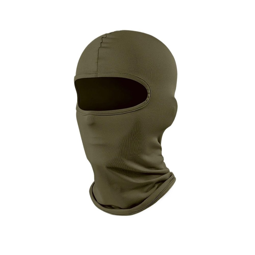 TIANSHENGQI Motorcycle Sun Protection Full Face Mask Breathable Mesh Airsoft Mask Bicycle Cycling Head Cover(Army green)