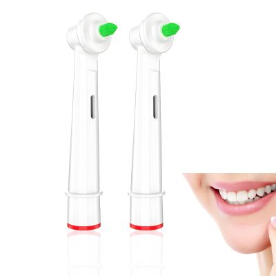 2Pcs Interspace Toothbrush Replacement Heads,Interdental Toothbrush Heads White,Compatible with Oral-B Model Interspace Brush for Cleaning Bridges Braces Crevices and Back Teeth