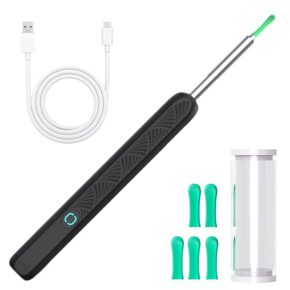 Brxmpn Ear Cleaner with Camera Wireless Ear Sticks Otoscope Usb C Charging Ear Wax Removal Tool Earpick with Mini Camera