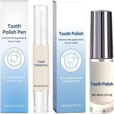 2PCS White Tooth Paint Set, Portable Instant Whitening Teeth Paint, Easy to Use Gentle Care Teeth