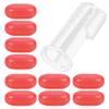 Cryfokt Baby Finger Teeth Brushes Gentle 10pcs Silicone Finger Toothbrushes for Newborn Infants, Safe Oral Hygiene for Babies, Transparent Cover (#3) view 1