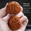 2026 New Wenwan Walnuts, Chinese Walnut Fidget Toys for Stress Relief Hand Massage, 2pcs Solid Wood Grip Balls, Portable Care Balls for Elderly Hand Exercise Training Meditation (With Box) view 2