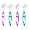 GALPADA 4pcs Denture Cleaning Brush with Large Handle and Double Sided Multi-Layered Bristles for Effective Teeth Cleaning and Denture Care Ergonomic Design Suitable for Gums view 1
