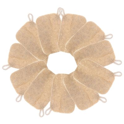 STOBAZA 30pcs Natural Loofah Scouring Pads Loofah Household Items Skin-friendly Easy to Store Cleaning Brush for Kitchen Dishes Home and Outdoor Activities