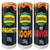 Branston Spaghetti, Spaghetti Loops, and Beef Ravioli Canned Pasta Variety, 395g Each view 1