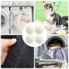 Fabric Softener Ball 4 Pcs Round Natural Wool Dryer Balls, Reusable Static Reduction, wrinkl Release, Pet Hair Removal, Quick Drying Laundry Helper | For Household Clothing Care Tumble Dryer Use view 4