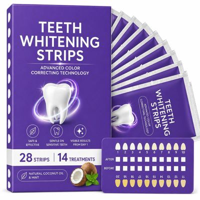 DYBLES Teeth Whitening Strips - Colour Corrector, Teeth Whitening for Daily Stain Neutralising, Home Hygiene Set, Enamel-Safe for Sensitive Teeth, Non-Irritating (AS01)