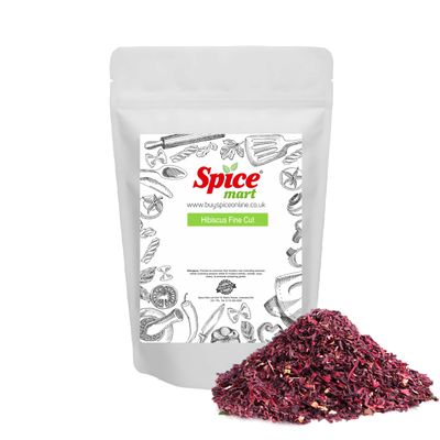 1kg | Hibiscus Fine Cut | Flower Dried Loose Leaf Herbal Tea Brew Premium Quality by Spice Mart (1000 Grams)