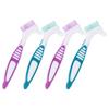 Ipetboom 4pcs Denture Cleaning Brush for Denture Wearers with Large Handle and Double Sided Multi-Layered Bristles Easy to Use and Prevents Damage and Gums view 1