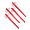 Angoily 4pcs Denture Cleaning Toothbrush Set for Partial and Full Dentures, Small Size Double-Sided Brush with Nylon Bristles, for Home and Travel Use view 1