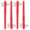 DINHEAROM 4pcs Reusable Denture Brushes with Ergonomic Handle for Half and Full Dentures Double Sided Toothbrush with Nylon Bristles for Home and Travel view 1