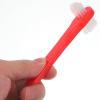 DINHEAROM 4pcs Reusable Denture Brushes with Ergonomic Handle for Half and Full Dentures Double Sided Toothbrush with Nylon Bristles for Home and Travel view 4