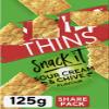 Thins Snack It Sour Cream & Chive Flavour Flatbread Snacks 125g (4 Pack) | NAEM view 2