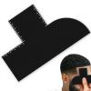 Avavani Barber Enhancement Card, T Shape Hairline Shaping Tool with Measurement Indicators, Reusable Spray Edge Hair Liner Card for Precise Edge Ups & Beard Line Up, Cutting Guide for Men, Black view 1