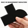 Avavani Barber Enhancement Card, T Shape Hairline Shaping Tool with Measurement Indicators, Reusable Spray Edge Hair Liner Card for Precise Edge Ups & Beard Line Up, Cutting Guide for Men, Black view 4