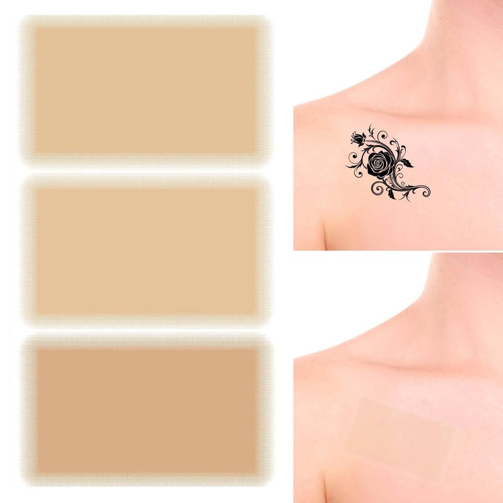 Tattoo Cover Up Patch 21 PCS Waterproof Tattoo Cover Up Stickers, Natural Looking tattoo Cover-up Tape Invisible Breathable tattoo cover up Makeup